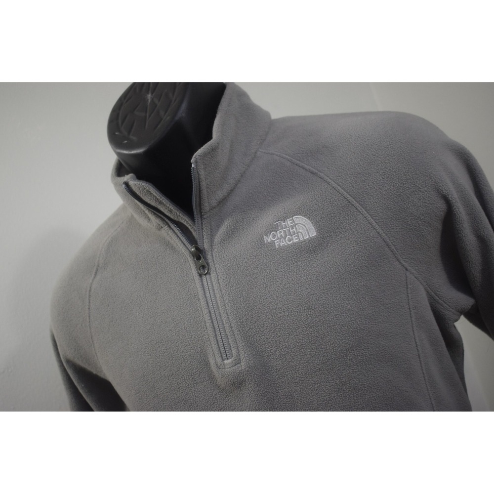 The North Face Fleece 1/4 Zip Sweater Gray Long Sleeve Pullover Girls Size XL